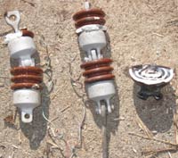 Bad insulators and copper wire ties