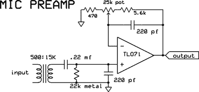Preamp circuit